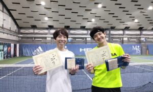 第306回　MTSテニスアリーナ三鷹　ナイター男子ダブルス準優勝:光岡・神田ペア