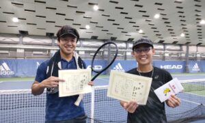 第306回　MTSテニスアリーナ三鷹　ナイター男子ダブルス優勝:窪田・榎ペア