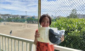 第61回　関町ローンテニスクラブ　小学生女子10才以下シングルス準優勝:中澤 しのぶ選手