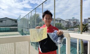 第61回　関町ローンテニスクラブ　小学生男子12才以下シングルス準優勝:高橋 大揮選手