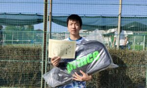 第43回　関町ローンテニスクラブ　中学生男子シングルス優勝:工藤 悠輔選手