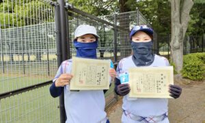 第4回　小金井公園テニスコート　女子ダブルス準優勝:富永・相田ペア