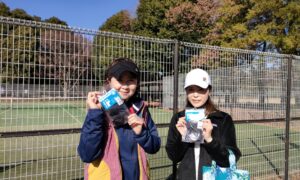 第5回　小金井公園テニスコート　女子ダブルス準優勝:赤井・中村ペア