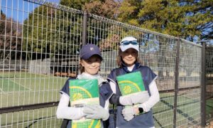 第5回　小金井公園テニスコート　女子ダブルス優勝:池本・山田ペア