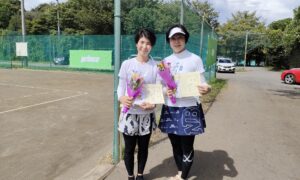 第2186回　桜田倶楽部 東京テニスカレッジ　女子ダブルス優勝:古賀・真野ペア