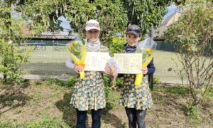 第2188回　桜台テニスクラブ　女子ダブルス優勝:山中・毛利ペア