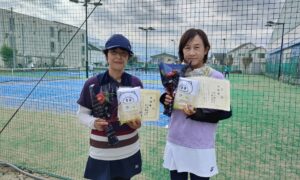第2201回　南町田インターナショナルテニスカレッジ　女子ダブルス準優勝:小西・石川ペア