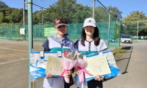 第2204回　桜田倶楽部 東京テニスカレッジ　女子ダブルス優勝:渡辺・前田ペア