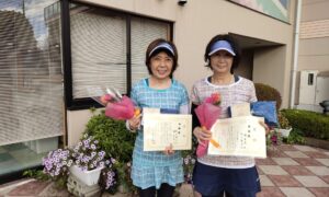 第2205回　緑ヶ丘テニスガーデン　女子ダブルス準優勝:杉山・瀧ペア