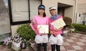 第2205回　緑ヶ丘テニスガーデン　女子ダブルス優勝:近藤・保坂ペア