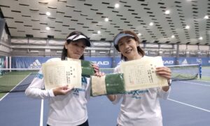 第309回　MTSテニスアリーナ三鷹　ナイター女子ダブルス準優勝:古瀬・高梨ペア