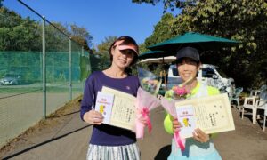 第2215回　桜田倶楽部 東京テニスカレッジ　女子ダブルス優勝:大澤・田中ペア