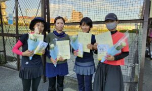 第2216回　桜台テニスクラブ　女子ダブルスチーム戦準優勝:『やまざる』