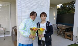 第2217回　百草テニスガーデン　女子ダブルス準優勝:筒井・高橋ペア