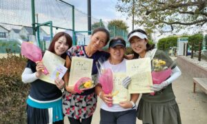 第2219回　善福寺公園テニスクラブ　女子ダブルスチーム戦準優勝:『ウーパールーパー』