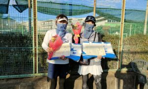 第2220回　関町ローンテニスクラブ　女子ダブルス優勝:依田・吉木ペア