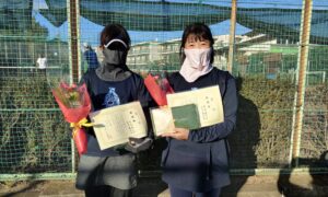 第2221回　関町ローンテニスクラブ　女子ダブルス準優勝:佐々木・宮﨑ペア