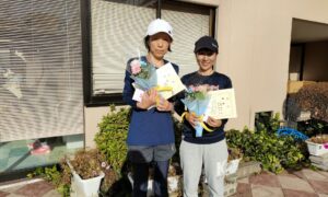 第2227回　緑ヶ丘テニスガーデン　女子ダブルス優勝:岩本・佐野ペア