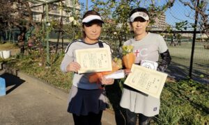 第2270回　桜台テニスクラブ　女子ダブルス準優勝:不破・本多ペア