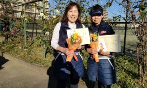 第2270回　桜台テニスクラブ　女子ダブルス優勝:関谷・藤井ペア