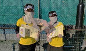 第2273回　南町田インターナショナルテニスカレッジ　女子ダブルス優勝:宮本・山田ペア