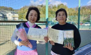 第2275回　百草テニスガーデン　女子ダブルス準優勝:徳久・薮田ペア