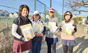 第2277回　善福寺公園テニスクラブ　女子ダブルスチーム戦準優勝:『タウンレディース』