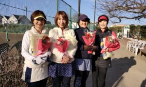 第2277回　善福寺公園テニスクラブ　女子ダブルスチーム戦優勝:『チームタンヤオ』
