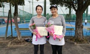 第2279回　サンライズテニススクール調布校　女子ダブルス準優勝:中村・安原ペア