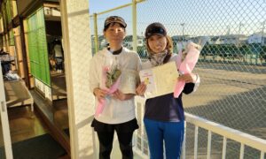 第2282回　関町ローンテニスクラブ　女子ダブルス優勝:亀元・和田ペア