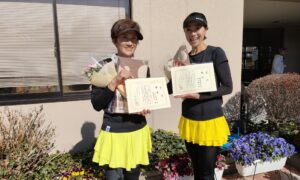 第2284回　緑ヶ丘テニスガーデン　女子ダブルス優勝:小川・松尾ペア