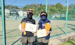 第2285回　百草テニスガーデン　女子ダブルス準優勝:橘和・坂田ペア