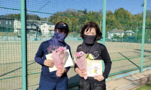 第2285回　百草テニスガーデン　女子ダブルス優勝:松田・高山ペア