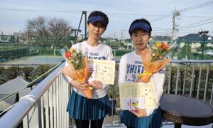 第2292回　善福寺公園テニスクラブ　女子ダブルス優勝:森田・大西ペア