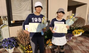 第2294回　緑ヶ丘テニスガーデン　女子ダブルス優勝:常世田・盛岡ペア