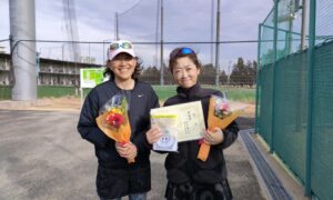 第2296回　東宝調布スポーツパーク　女子ダブルス準優勝:池田・宮本ペア