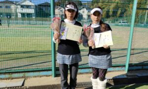 第2303回　百草テニスガーデン　女子ダブルス優勝:高取・野口ペア