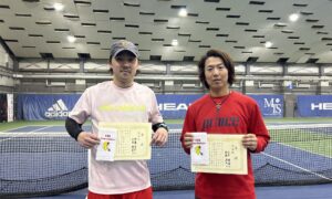 第313回　MTSテニスアリーナ三鷹　ナイター男子ダブルス準優勝:伊藤・山本ペア