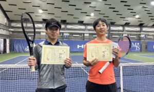第320回　MTSテニスアリーナ三鷹　ナイター男子ダブルス優勝:榎・池尻ペア