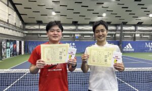 第320回　MTSテニスアリーナ三鷹　ナイター男子ダブルス準優勝:峯尾・竹田ペア