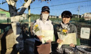 第2232回　関町ローンテニスクラブ　女子ダブルス準優勝:深田・瀬下ペア