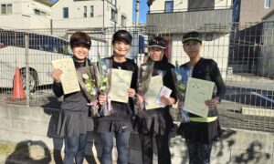 第2233回　南町田インターナショナルテニスカレッジ　女子ダブルスチーム戦優勝:『うーたつ』