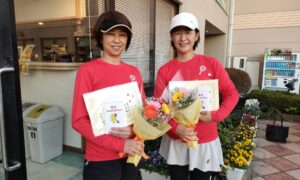第2234回　緑ヶ丘テニスガーデン　女子ダブルス優勝:應武・石井ペア