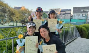第2236回　桜台テニスクラブ　女子ダブルスチーム戦準優勝:『二日酔い前』