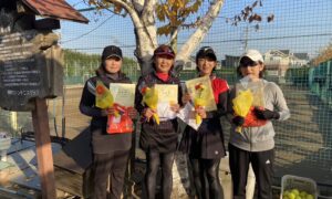 第2244回　関町ローンテニスクラブ　女子ダブルスチーム戦準優勝:『善福寺ＴＣ』