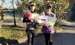 第2249回　桜台テニスクラブ　女子ダブルス準優勝:天野・林田ペア