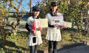 第2249回　桜台テニスクラブ　女子ダブルス優勝:唐澤・片桐ペア