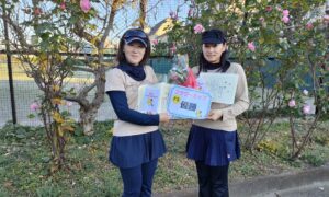 第2250回　桜台テニスクラブ　女子ダブルス優勝:棚田・櫻田ペア