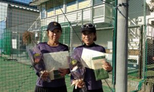 第2251回　南町田インターナショナルテニスカレッジ　女子ダブルス準優勝:川口・中村ペア