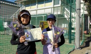第2251回　南町田インターナショナルテニスカレッジ　女子ダブルス優勝:石川・小西ペア